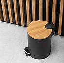 Кошик для сміття YOKA VINI BLACK BAMBOO 3л., фото 6