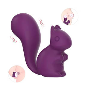 Міні-вібратор кліторальний Every Night Toys Debbie у формі білочки фіолетовий, 10 режимів вібрації