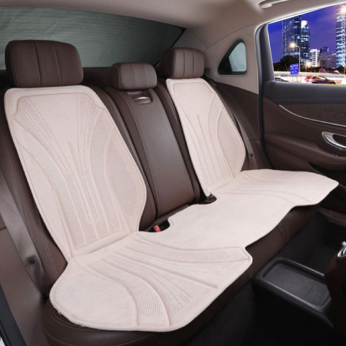 Накидка на задні сидіння Алькантара Maybach Додаткова вентиляція Бежеві 1 шт., фото 1