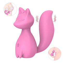 Міні-вібратор кліторальний Every Night Toys Doris у формі лисиці світло-рожевий, 10 режимів вібрації 18+