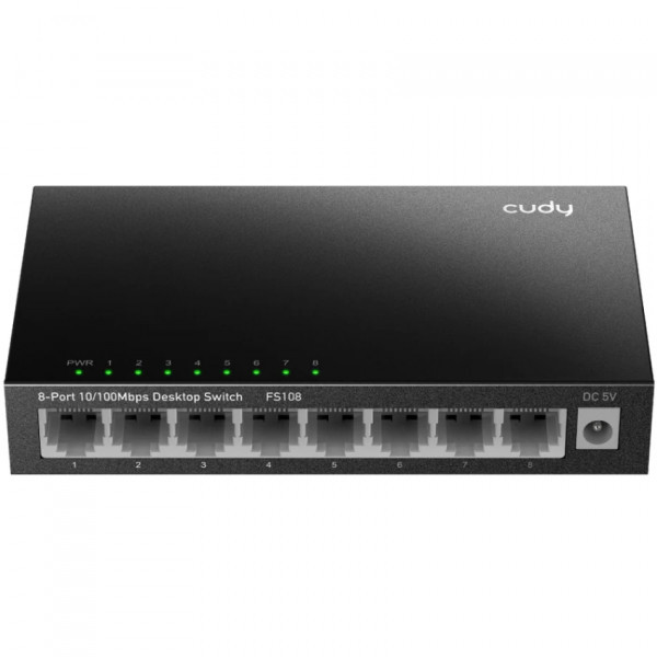 Комутатор Cudy FS108 8 портовий 10/100Mbps Fast Ethernet Switch метал
