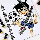 Набір двосторонніх маркерів для скетчингу 36 шт. у сумці, фото 4