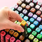 Набір двосторонніх маркерів для скетчингу 36 шт. у сумці, фото 5