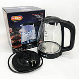 Потужний електричний чайник від розетки Magio, Безшумний електричний чайник з підсвічуванням BX-37, фото 9