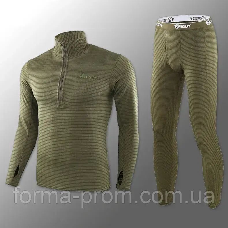 Термобілизна військова щільна "Кубик" олива Level-2, фото 1
