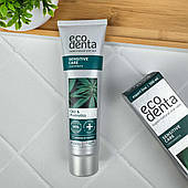 Зубна паста EcoDenta Expert Sensitive з CBD та пробіотиками (без фтору), 75 мл