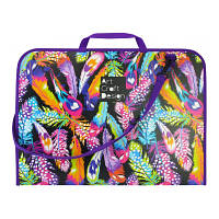 Папка портфель А3 пластиковая на молнии для документов и чертежей удобная и стильная BROWN