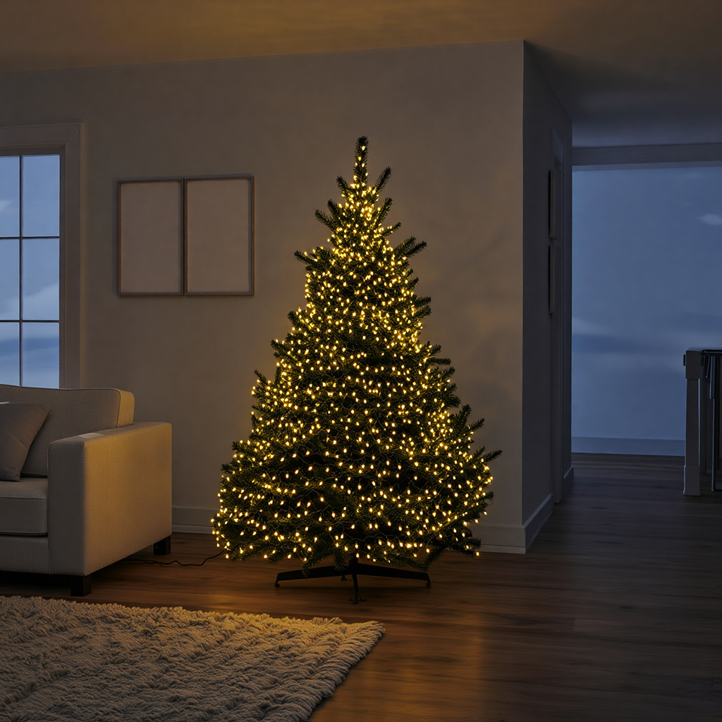 Гірлянда вулична 100 метрів 1000 LED, тепле біле світло, IP65, фото 1