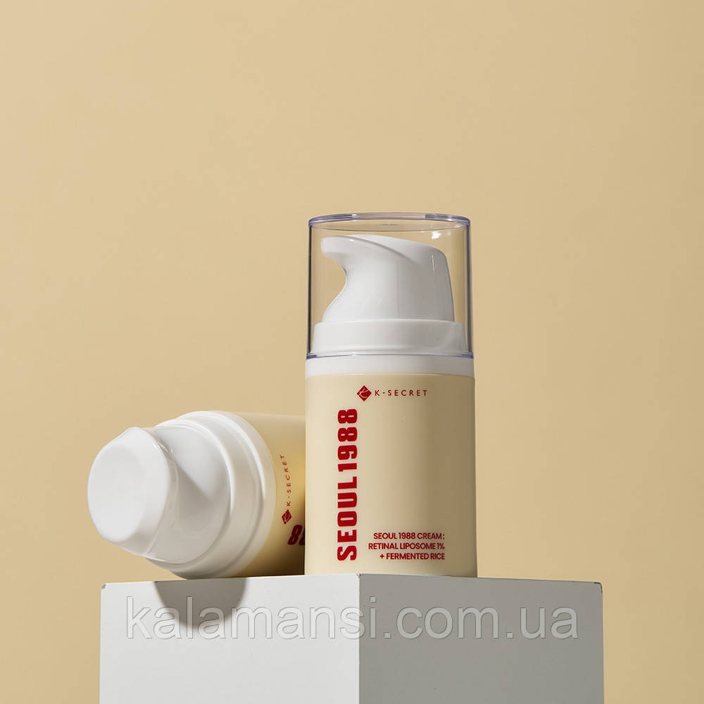 Крем від набряків та зморшок з ретиналем K-SECRET SEOUL 1988 Cream: Retinal Liposome 1% + Fermented Rice 50 мл, фото 1