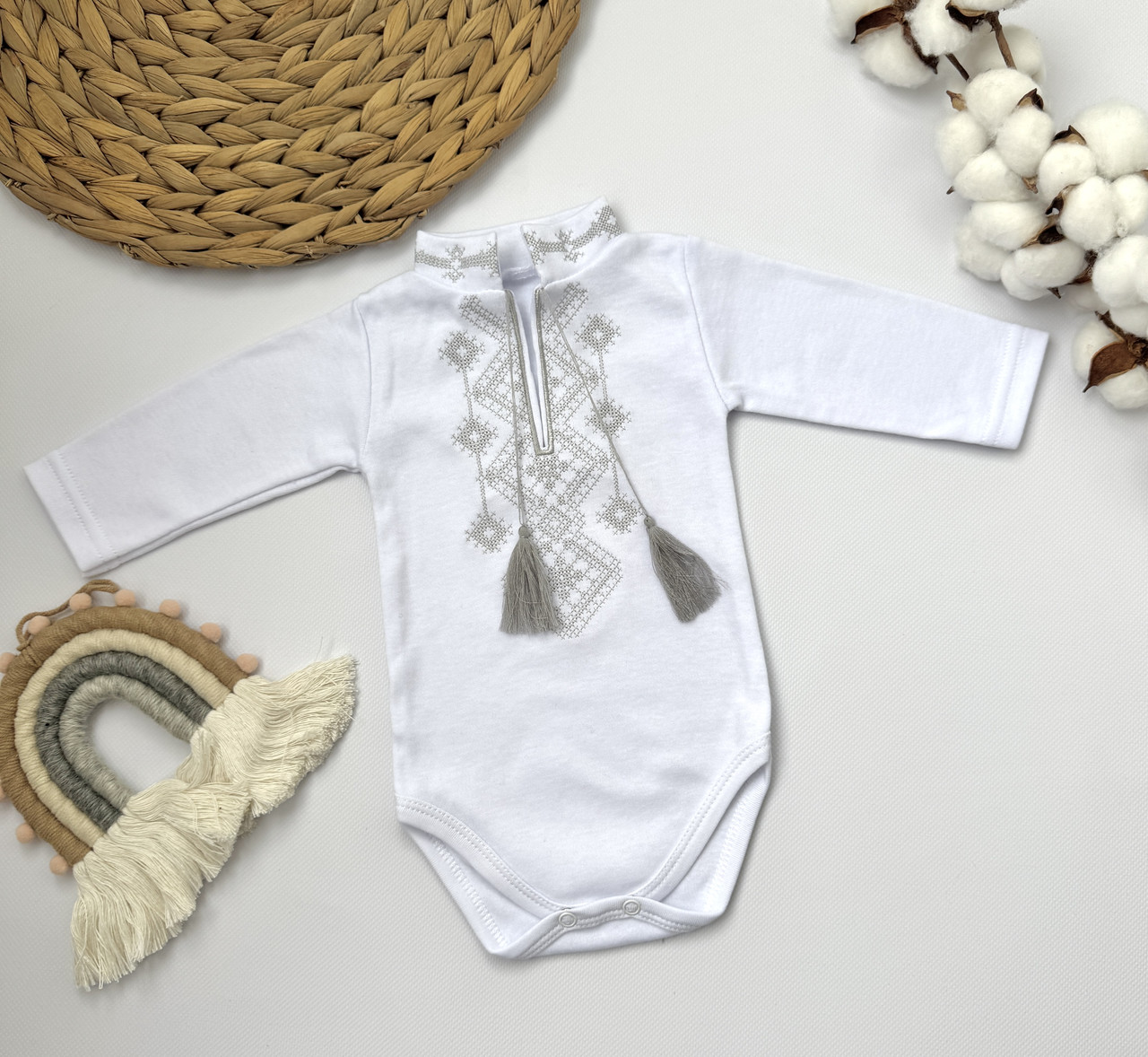 Боді-вишиванка для новонародженого хлопчика, фото 1