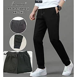 Чоловічі трикотажні штани з товстим флісом Норма "Фабричний Китай" (2 Кольори в пакованні) Розміри: 46,48,50,52 (27139)