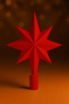 Верхівка на ялинку Зірка оксамитова | 8 кольорів | святкова прикраса 23,5 см | новорічний декор | стильний фініш