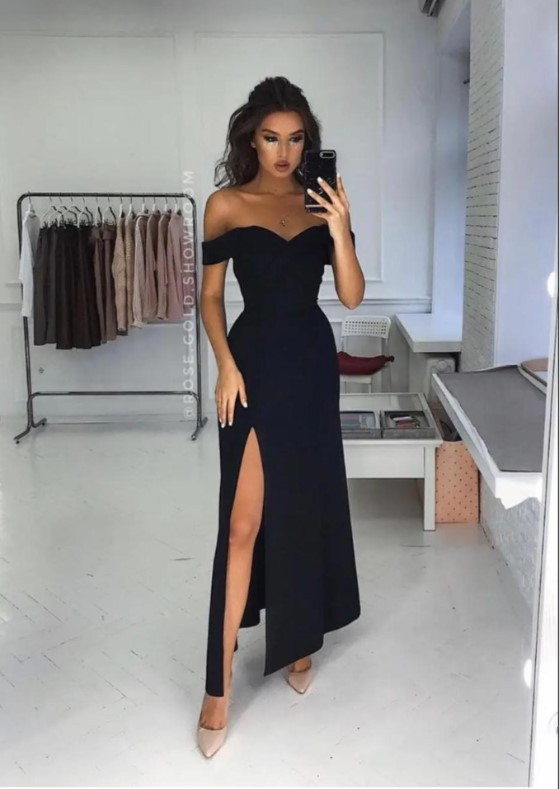 Плаття довге вечірнє чорне 44 розмір. Розпродаж, фото 1