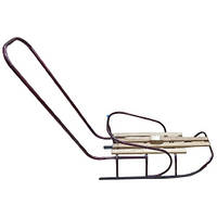 Санки дитячі «Дніпро» зі штовхачем колір бордовий