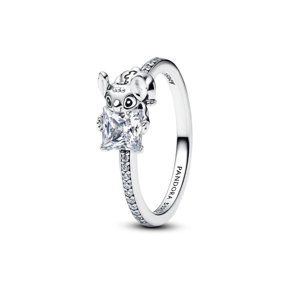 Срібна каблучка Pandora «Стіч і камінь» Ліло і Стіч 193740C01 16 мм, фото 1