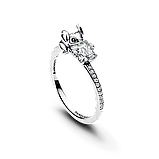 Срібна каблучка Pandora «Стіч і камінь» Ліло і Стіч 193740C01 16 мм, фото 2