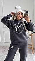 Жіночий спортивний костюм на флісі великого розміру Розміри: 42-46, 48-52, фото 2