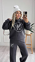 Жіночий спортивний костюм на флісі великого розміру Розміри: 42-46, 48-52, фото 3