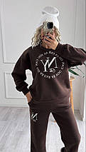Жіночий спортивний костюм на флісі великого розміру Розміри: 42-46, 48-52, фото 2