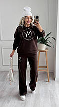 Жіночий спортивний костюм на флісі великого розміру Розміри: 42-46, 48-52, фото 3