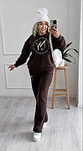 Жіночий спортивний костюм на флісі великого розміру Розміри: 42-46, 48-52, фото 5