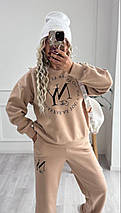 Жіночий спортивний костюм на флісі великого розміру Розміри: 42-46, 48-52, фото 2