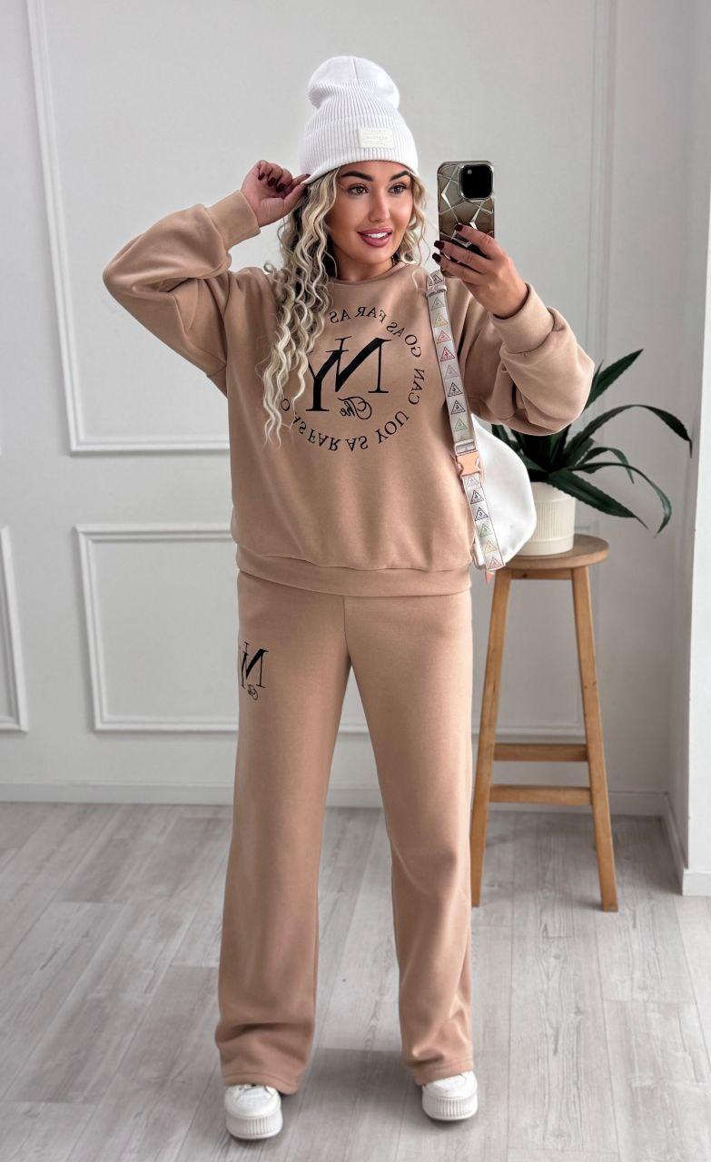 Жіночий спортивний костюм на флісі великого розміру Розміри: 42-46, 48-52