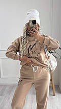Жіночий спортивний костюм на флісі великого розміру Розміри: 42-46, 48-52, фото 4