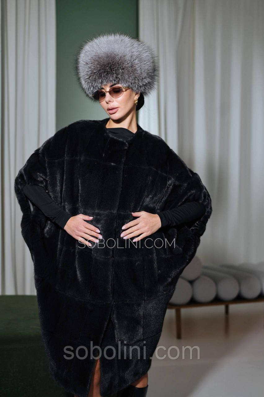 Жилет oversized з хутра норочки графітовий колір!, фото 1