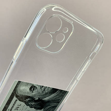 Чохол для iPhone 11 прозорий чохол з принтом 100 доларів на айфон 11 w01p, фото 2