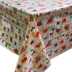 Клейонка столова на кухонний стіл без основи з фруктовим малюноком