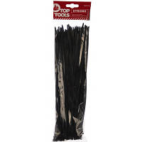 Стяжка для проводов пластиковая черная 100 штук для организации кабелей в доме офисе автомобиле BROWN