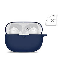 Чохол силіконовий для захисту навушників універсальний темно-синій стильний аксесуар