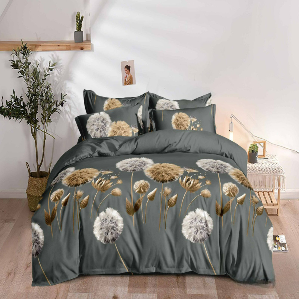 Фланелева постільна білизна полуторна 150х220 Кульбаби (4729) бавовна 100%, фото 1