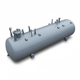 Резервуар 5 куб (5000 літрів) для пропан-бутану, підземний, з комплектом арматури