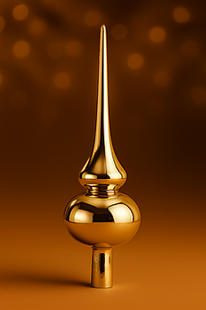 Новорічна верхівка на ялинку 27 см — 4 білих глітерних + 5 глянцевих кольорів, пластик, безпечна прикраса Айвор Глянець