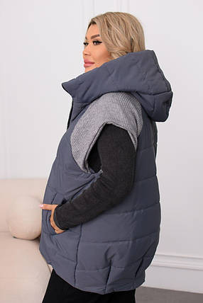 Стильна жіноча жилетка великого розміру батал Розміри: 48-50, 52-54, 56-58, 60-62, фото 2