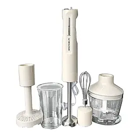 Блендерний набір Grunhelm EBS-819BEP 800 Вт на 2 швидкості з насадками та мірними стаканами