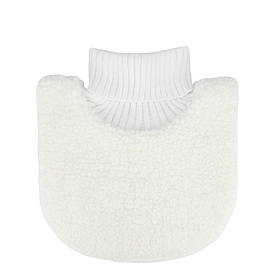 Манишка тепла дитяча двошарова фліс і хутро від двох років Тедді one size Talvi білий