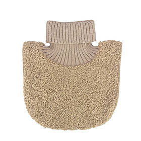 Манишка тепла дитяча двошарова фліс і хутро від двох років Тедді one size Talvi світло-бежевий