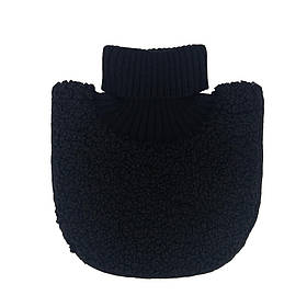 Манишка тепла дитяча двошарова фліс і хутро від двох років Тедді one size Talvi чорний