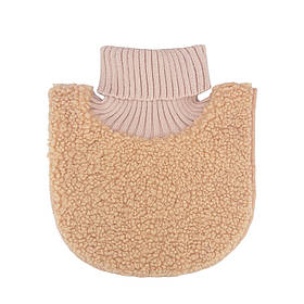 Манишка тепла дитяча двошарова фліс і хутро від двох років Тедді one size Talvi персикова пудра