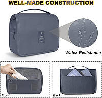 Органайзер косметичка для путешествий и повседневного использования с карманами для хранения аксессуаров BROWN