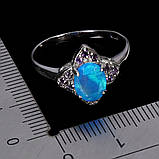 Каблучка. Натуральний опал і аметист. Срібло 925., фото 3