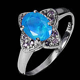 Каблучка. Натуральний опал і аметист. Срібло 925., фото 2