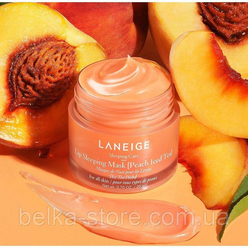 Нічна маска для губ Laneige Lip Sleeping Mask Peach Iced Tea 20g, фото 1