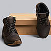 Підліткові зимові шкіряні черевики, кросівки на блискавці коричневі натуральна шкіра на хутрі для хлопчика підлітка, розмір 36-39, фото 4
