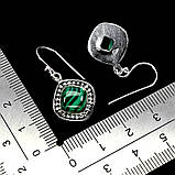 Сережки. Натуральний малахіт. Срібло 925., фото 2