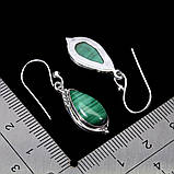 Сережки. Натуральний малахіт. Срібло 925., фото 2