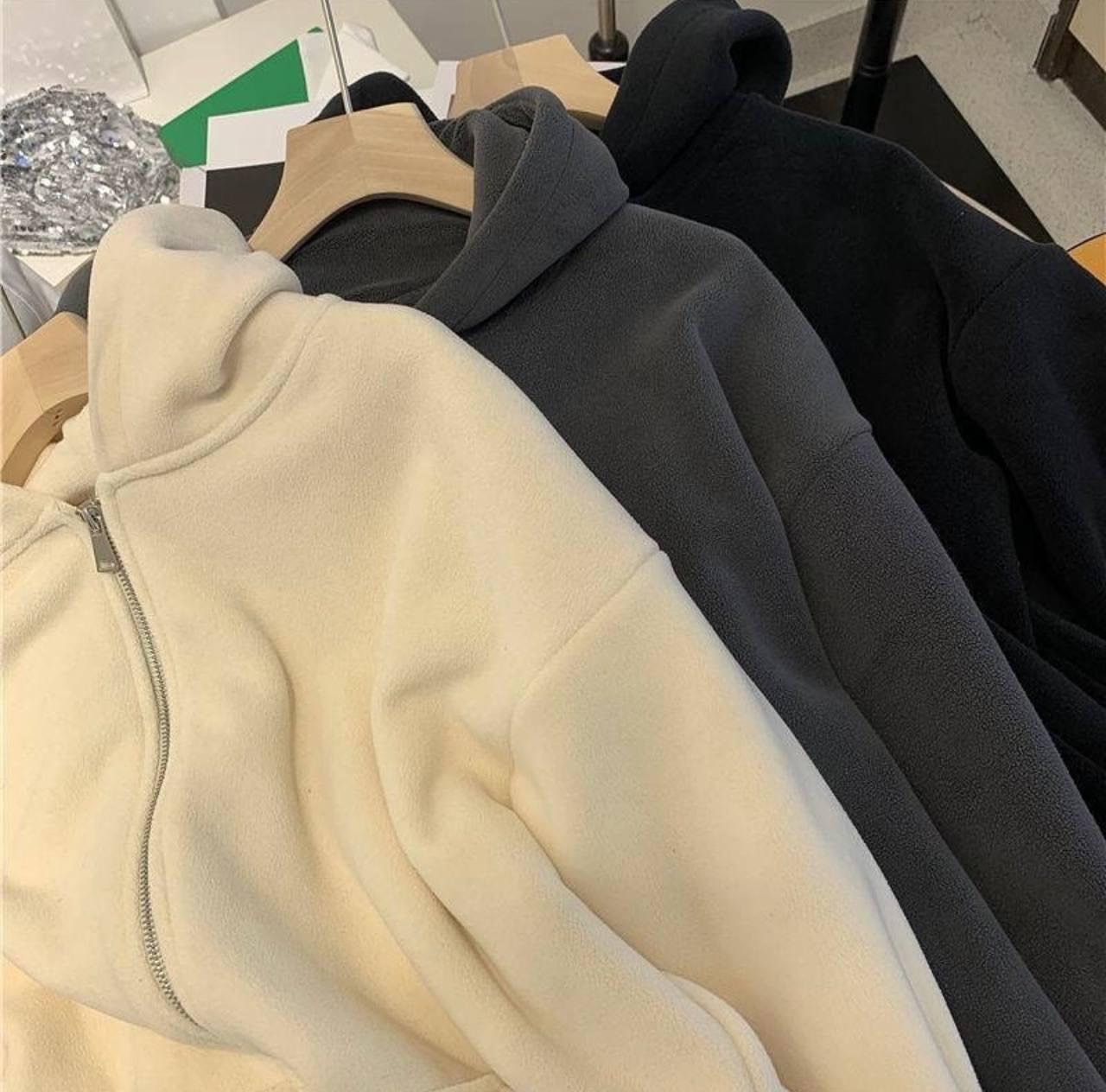 Худі на блискавці з флісу Polar “Супер зіпки” Модель: 6220-1826 Колір: чорний, світло-молочний, графіт, шоколад, бордо, фото 1